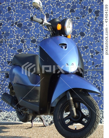 Blue bike motorcycle moped 45484199
