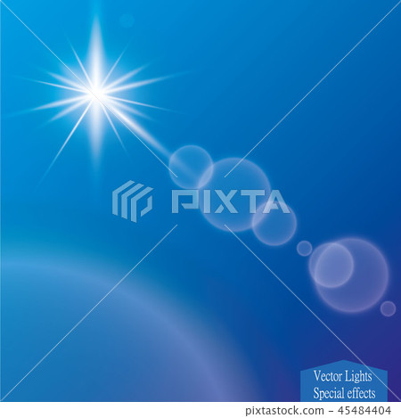 Vector transparent sunlight special lens flare light effect. 45484404