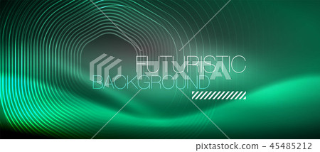 Neon glowing lines, magic energy space light concept, abstract background wallpaper design Neon glowing lines, magic energy space light concept, abstract background wallpaper design 45485212