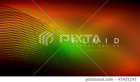 Digital flowing wave particles abstract background - Stock Illustration ...