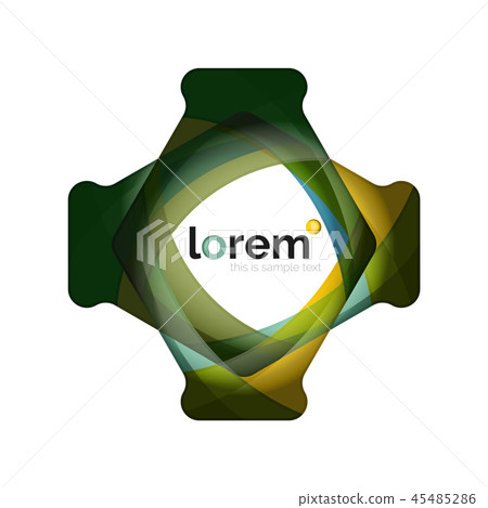 Abstract geometric design logo made of flowing elements Abstract geometric design logo made of flowing elements 45485286