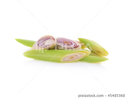 Fresh Lemon grass on a white background Fresh Lemon grass on a white background 45485368