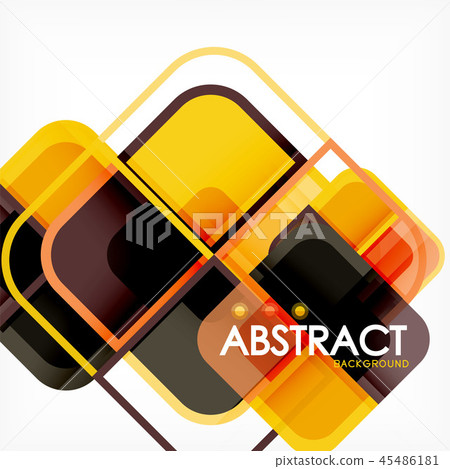 Colorful round squares modern geometric background Colorful round squares modern geometric background 45486181