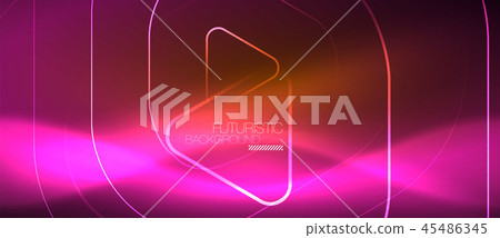Color shiny neon lights background with abstract lines 45486345