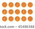 Christmas Cryptocurrency logo set - Santa Claus hat, bell, gingerbread man, ball, deer, snowman 45486388