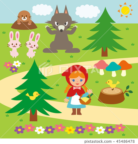 "Red Riding Hood" vector material collection "Red Riding Hood" vector material collection 45486478
