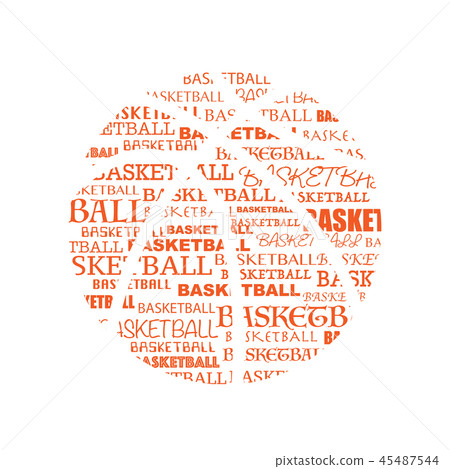 Basketball text symbol Basketball text symbol 45487544
