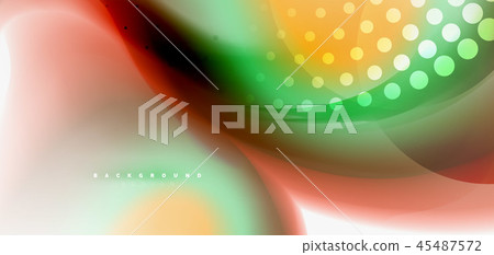 Color flowing wave, trendy liquid design template 45487572