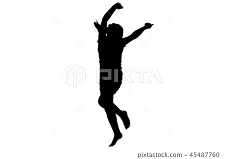 Dancing Girl Silhouette Stock Illustration