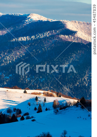 winter scenery in mountains winter scenery in mountains 45487839
