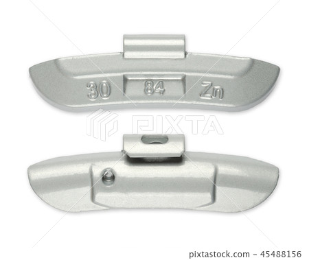 Clip-on zinc tire weight, front and back side Clip-on zinc tire weight, front and back side 45488156