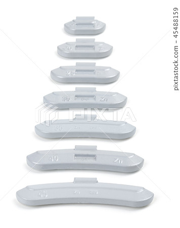 Clip-on zinc tire weights in different sizes Clip-on zinc tire weights in different sizes 45488159