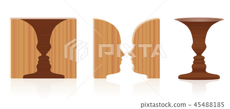 optical illusion faces or vase