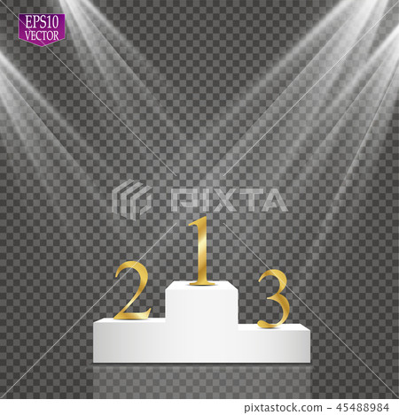 Empty winners podium with first, second and third place for award ceremony. Vector illustration Empty winners podium with first, second and third place for award ceremony. Vector illustration 45488984