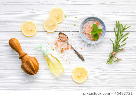 Natural spa ingredients and body scrub. Natural spa ingredients and body scrub. 45492721