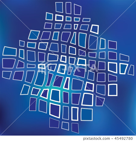Blue Mosaic Background 45492780