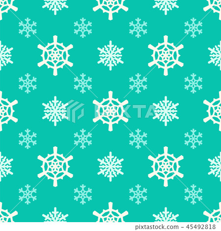 Christmas snowflakes seamless pattern - Stock Illustration [45492818 ...