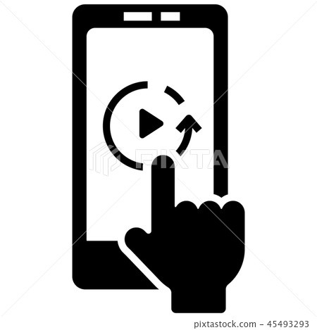 Replay smartphone Solid illustration 45493293