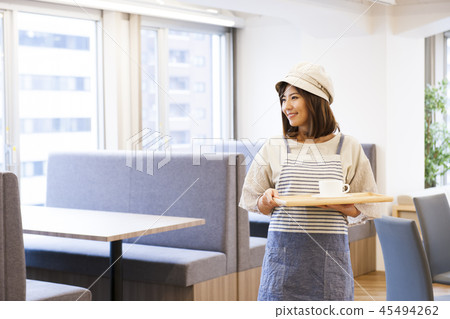 Cafe Restaurant Female Young Female Person Owner Owner Restaurant Clerk Part-time Part 45494262