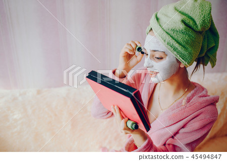 Girl with mascara Girl with mascara 45494847