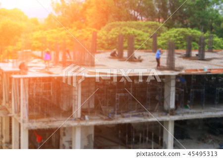 blur worker construction in building high site  45495313