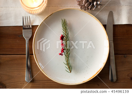 table setting for christmas dinner at home table setting for christmas dinner at home 45496139