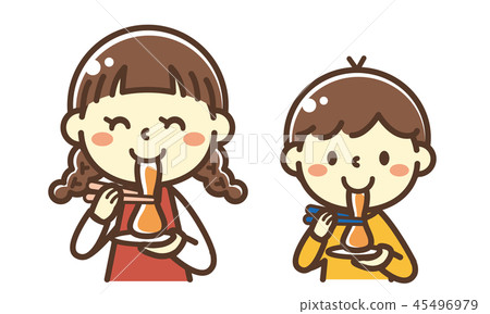 孩子吃筷子 45496979