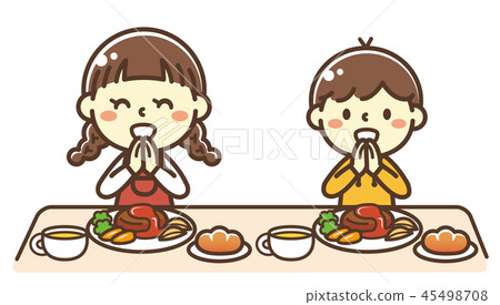 Kid eating hamburg 45498708