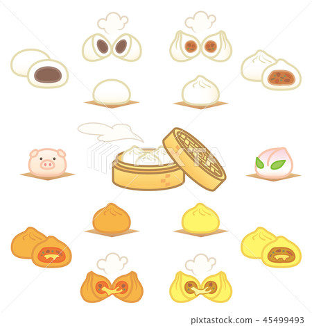 Chinese steamed bun 45499493