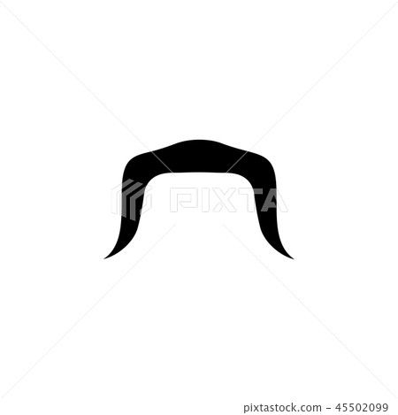 Funny retro fake mustache black icon Funny retro fake mustache black icon 45502099