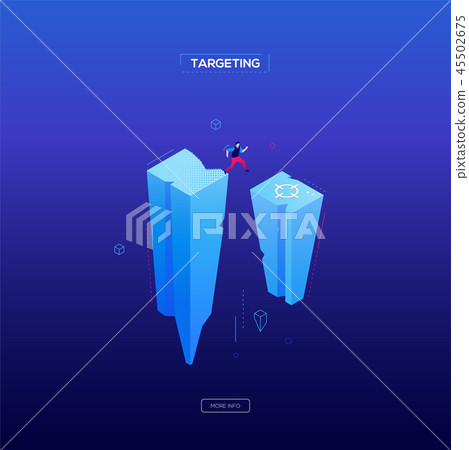 Targeting concept - modern isometric vector web... - Stock Illustration ...