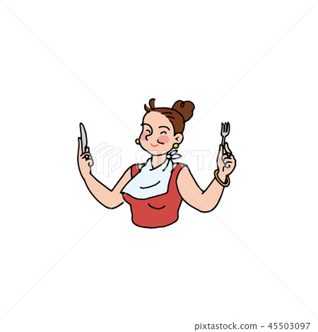 情緒化的妻子吃 45503097