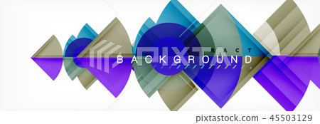 Trendy circles composition geometric background 45503129