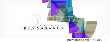 Trendy circles composition geometric background 45503180