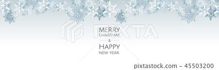 Banner with Christmas balls and stars. Banner with Christmas balls and stars. 45503200