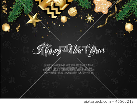 Christmas and New Year background. 45503212