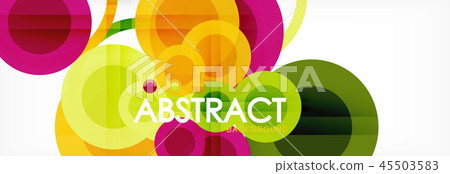 Abstract colorful geometric composition - multicolored circle background Abstract colorful geometric composition - multicolored circle background 45503583
