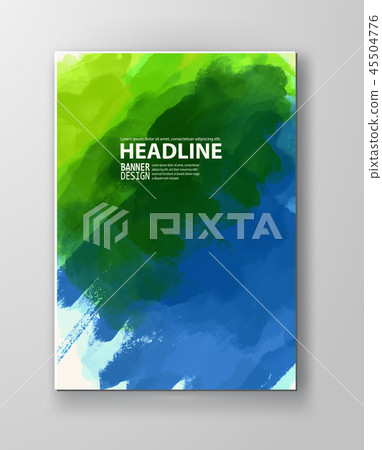 Vector. Paint card with watercolor blots. eps10 45504776