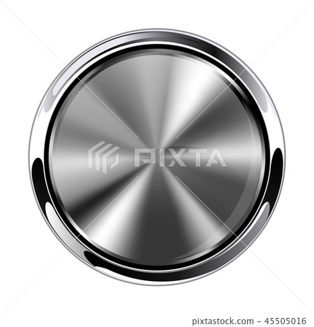Brushed metal 3d button - Stock Illustration [45505016] - PIXTA