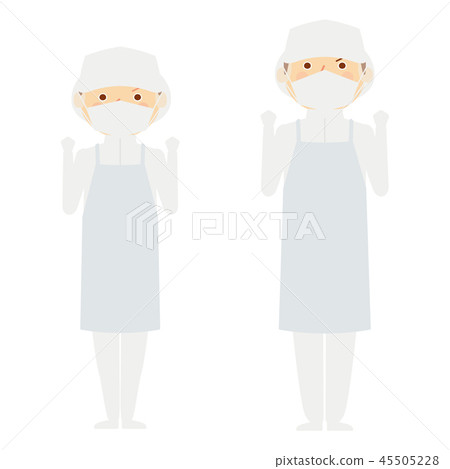 White robe male female pair whole body illustration White robe male female pair whole body illustration 45505228