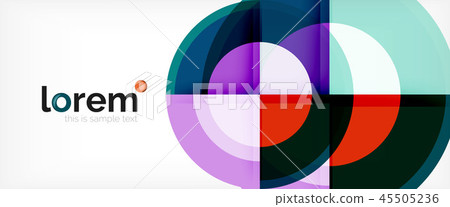 Circle abstract background, geometric modern design template 45505236