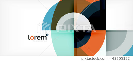 Multicolored round shapes abstract background 45505332