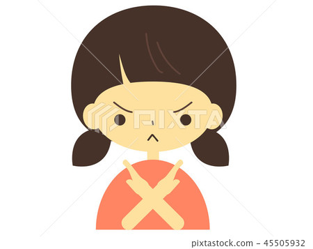 Illustration of an angry NG posing girl 45505932