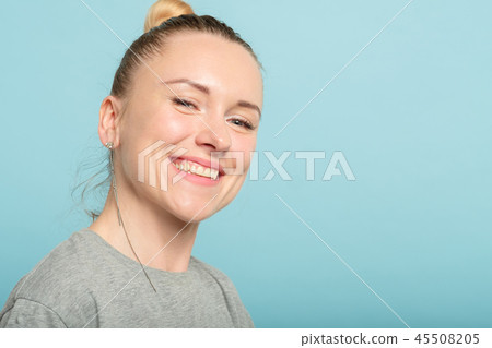 smiling joyful happy woman emotional portrait smiling joyful happy woman emotional portrait 45508205