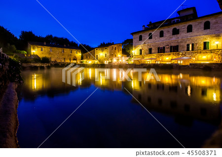 Ancient thermal bath in Bagno Vignoni, Italy 45508371