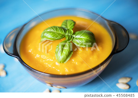 tasty pumpkin soup 45508485