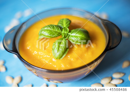 tasty pumpkin soup 45508486