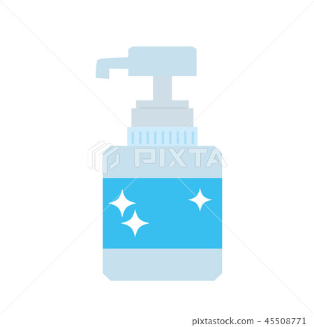 Alcohol disinfection, sanitization, hand washing, goods, illustration Alcohol disinfection, sanitization, hand washing, goods, illustration 45508771
