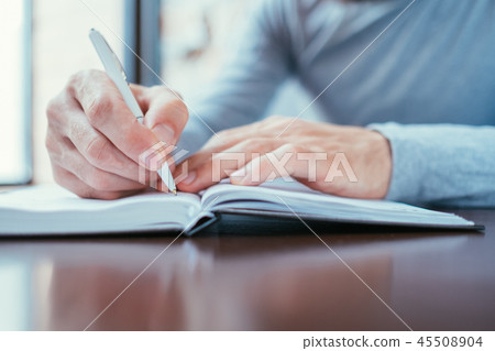 man write notepad agenda schedule control affair man write notepad agenda schedule control affair 45508904