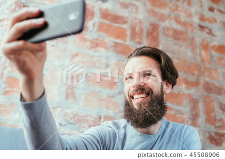 man selfie social trend idle leisure vanity photo 45508906